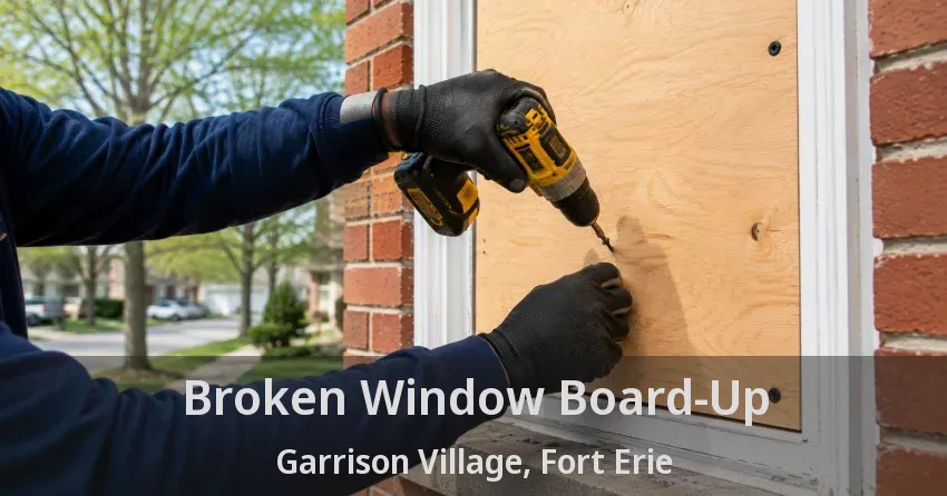 Broken Window Board-Up Garrison Village, Fort Erie - ON