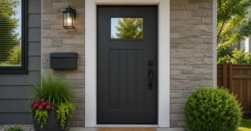 emergency door replacement Bertie, Fort Erie installation in progress
