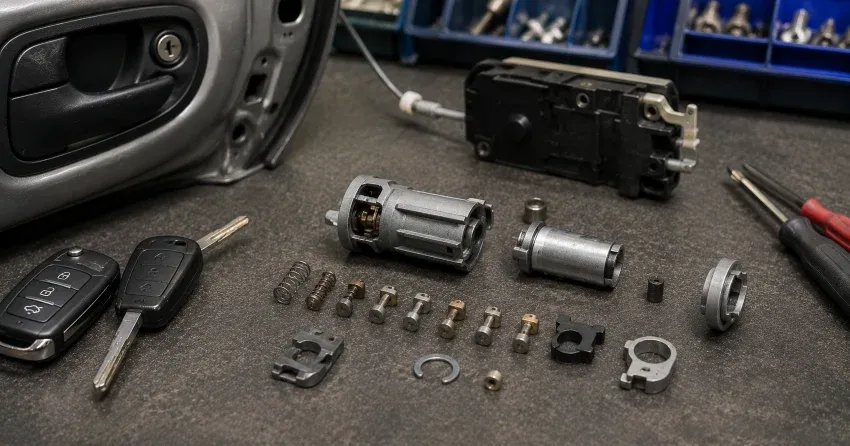 technician testing a car key fob during Car Lock Repair Crescent Park, Fort Erie