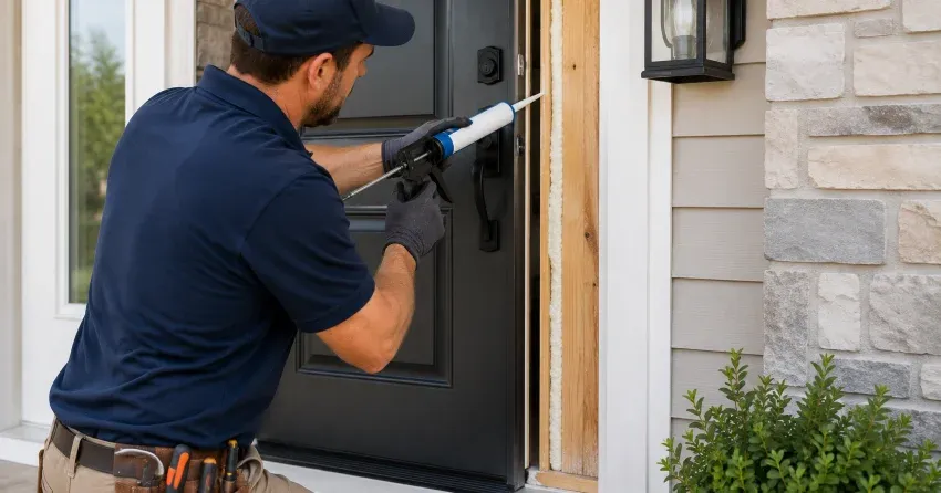 fiberglass front door installed with sidelights in Fort Erie